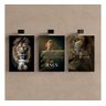 Kit 3 Quadro Leão de Judá Gospel Cristã Jesus Mdf Tratado 40x28cm - 1
