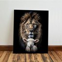 Ver imagem 5 de Kit 3 Quadro Leão de Judá Gospel Cristã Jesus Mdf Tratado 40x28cm