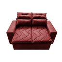 Ver imagem 5 de Conjunto de Sofá 3 e 2 Lugares Retrátil e Reclinável 2.00x1.50m Cama Inbox Smal Suede Vermelho