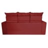 Conjunto de Sofá 3 e 2 Lugares Retrátil e Reclinável 2.00x1.50m Cama Inbox Smal Suede Vermelho - 6