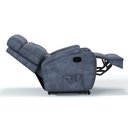 Ver imagem 5 de Poltrona do Papai Reclinável em Suede Cor Azul Dennin Manual com Massagem - Modelo Florença