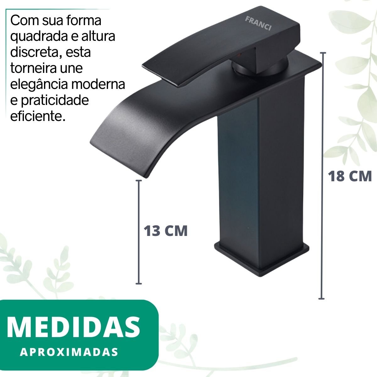 Torneira Banheiro Lavabo Monocomando C/ Misturador Bancada Quadrada Estilo Industrial Água Quente e - 2