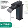 Torneira Banheiro Lavabo Monocomando C/ Misturador Bancada Quadrada Estilo Industrial Água Quente e - 2