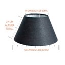 Ver imagem 2 de Cúpula de Abajur 27x17x43cm Tecido Algodão Soquete Nacional Ref 23