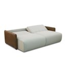 Ver imagem 1 de Sofá Cama Sala de Estar Bipartido Elétrico 250cm Retrátil com Almofadas Caixa Zero Dalton Veludo Beg