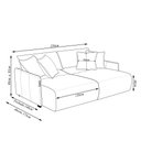 Ver imagem 4 de Sofá Cama Sala de Estar Bipartido Elétrico 250cm Retrátil com Almofadas Caixa Zero Dalton Linho Beg