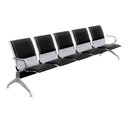 Ver imagem 1 de Cadeira Longarina Cromada 5 Lugares com Estofado