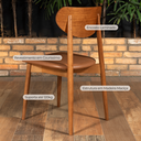 Ver imagem 4 de Cadeira Odara em Courissimo Caramelo com Encosto Laminado