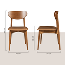 Ver imagem 3 de Cadeira Odara em Courissimo Caramelo com Encosto Laminado