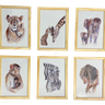 Quadro Infantil Safari 6 un A4 vidro e pendurador - 1