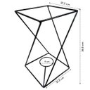 Ver imagem 2 de Suporte Cubo Torcido Kokedama (36x22x22) Preto Jc Jardim