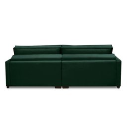 Sofá Cama Retrátil e Reclinável 2,50m com Molas Karen Veludo Verde Adonai Estofados - 7