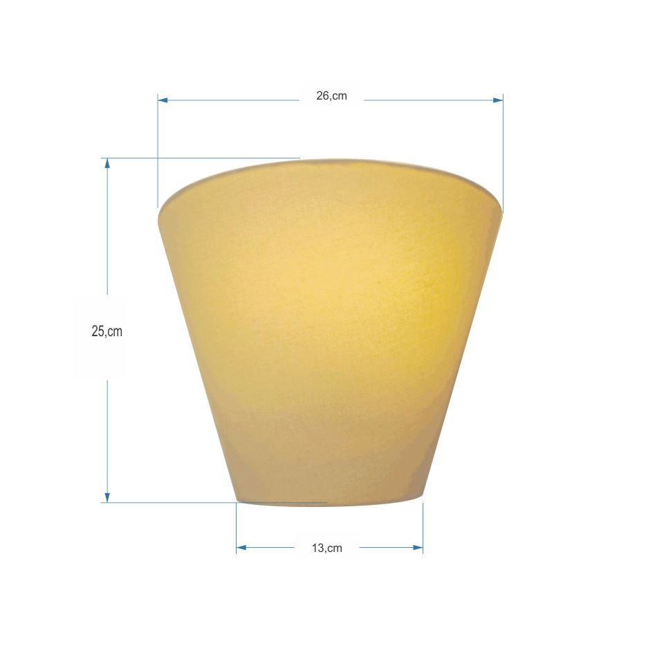 Arandela Retro Cone Vivare Md-2001 Cúpula em Tecido 25/26x13cm - Bivolt - Algodão Crú - Bivolt - 3