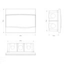 Ver imagem 2 de Quadro de Distribuição de Embutir 9 Din ou 6 Nema Tramontina com Porta Transparente Tramontina