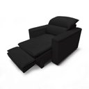 Ver imagem 3 de Poltrona Reclinável Retrátil Onix Suede Confortável Preto Loja Sheep