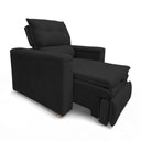 Ver imagem 1 de Poltrona Reclinável Retrátil Onix Suede Confortável Preto Loja Sheep