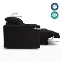 Ver imagem 7 de Poltrona Reclinável Retrátil Onix Suede Confortável Preto Loja Sheep
