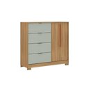 Ver imagem 1 de Cômoda 1177 c/1 Porta e 4 Gavetas Cedro/Salvia Carraro