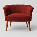 Ver imagem 4 de Conjunto 2 Poltronas Estofada para Sala de Estar Aconchegante Tecido Veludo Pés de Madeira