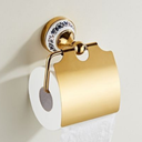 Ver imagem 5 de Kit Banheiro Vintage Metal Dourado Ouro Porcelana Luxo 4 Pçs