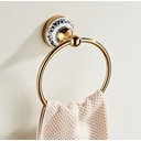 Ver imagem 4 de Kit Banheiro Vintage Metal Dourado Ouro Porcelana Luxo 4 Pçs