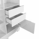 Ver imagem 7 de Guarda Roupa Casal Brunela 5 Portas 2 Gavetas com Cabideiro e Prateleira Yescasa Branco/Branco Lilás