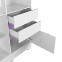 Ver mais imagens de Guarda Roupa Casal Brunela 5 Portas 2 Gavetas com Cabideiro e Prateleira Yescasa Branco/Branco Lilás