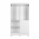 Ver imagem 6 de Guarda Roupa Casal Brunela 5 Portas 2 Gavetas com Cabideiro e Prateleira Yescasa Branco/Branco Lilás