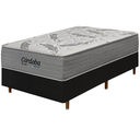 Ver imagem 1 de Cama Box Preta + Colchão Solteiro King Córdoba Molas Ensacadas Duo Face 96x203x70cm - Macio