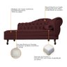 Kit Diva Recamier Juliana 120cm Lado Esquerdo e 2 Poltronas Classic Suede Bordo - Amarena Móveis - 5