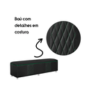 Ver imagem 7 de Kit Quarto Gamer Baú e Painel Fighter Usb 160cm Cama Queen:preto e Verde
