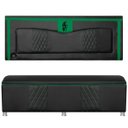 Ver imagem 1 de Kit Quarto Gamer Baú e Painel Fighter Usb 160cm Cama Queen:preto e Verde