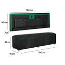 Ver imagem 4 de Kit Quarto Gamer Baú e Painel Fighter Usb 160cm Cama Queen:preto e Verde