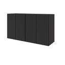 Ver imagem 4 de Mesa Escrivaninha 1,70m Pé Painel C/ 2 Armários Aéreos F5 Cor:preto