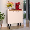 Ver imagem 1 de Buffet Linea 2 Portas Cantinho Café Cozinha Sala Jantar Puxador Concha Off White/cinamomo–rpm