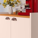Ver imagem 4 de Buffet Linea 2 Portas Cantinho Café Cozinha Sala Jantar Puxador Concha Off White/cinamomo–rpm