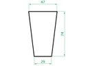 Ver imagem 3 de Vaso Planta 75x50 Redondo Cônico Polietileno - ROSA 022