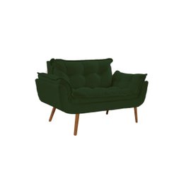Poltrona Decorativa Sofá Namoradeira 2 Lugares Opalla Verde - 3