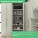 Ver imagem 4 de Guarda-roupa Modulado 80cm 2 Portas com Espelho Cabideiro Multiuso Seletto Henn - Areia Hp