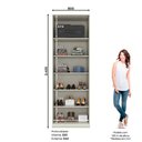 Ver imagem 7 de Guarda-roupa Modulado 80cm 2 Portas com Espelho Cabideiro Multiuso Seletto Henn - Areia Hp