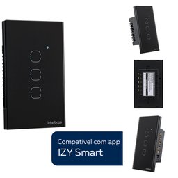 Kit 3 Interruptores Smart Inteligente Touch Wi-fi 3 Teclas Ews 1003 Intelbras - 2