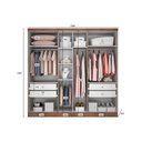 Ver imagem 3 de Guarda Roupa Casal 6 Portas e 4 Gavetas Rizon Plus Freijó/FendiOff - Novo Horizonte
