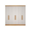 Ver imagem 1 de Guarda Roupa Casal 6 Portas e 4 Gavetas Rizon Plus Freijó/FendiOff - Novo Horizonte