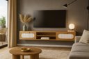 Ver imagem 2 de Rack Suspenso Santorini 180cm para Painel Ripado ou Parede:nature
