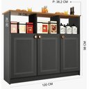 Ver imagem 3 de Bancada Ilha 3 Portas 1,20 com Nicho 6206 Rede Móveis