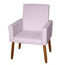 Ver imagem 2 de Poltrona Decorativa Mel Suede Rosa Claro Dal Poz Estofados