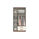 Ver imagem 5 de Guarda Roupa Casal 3 Portas e 2 Gavetas Açaí Da133 Branco - Henn