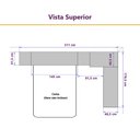 Ver imagem 4 de Guarda Roupa Dormitório Modulado Alpes Casal 1,38 m Canto - Roupeiro Luciane M03:Branco