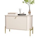 Ver imagem 2 de Mesa de Cabeceira Serra Clara Off White Dourado