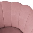 Ver imagem 3 de Poltrona Decorativa Pétala Veludo Rosê Pés Palito